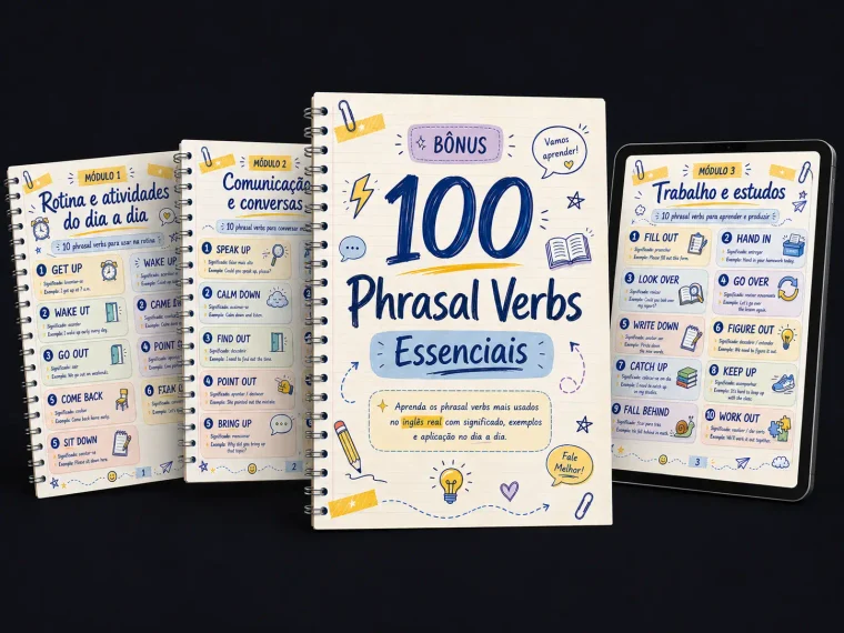 Mockup do Bônus #4: 100 Phrasal Verbs Essenciais